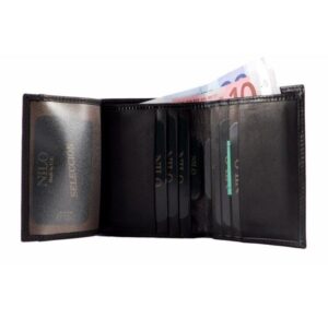 Cartera de piel con doble billetera para hombre