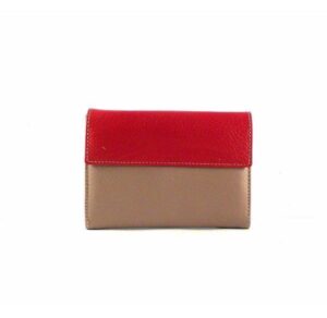 Billetero de piel juvenil pequeño con detalle de osos