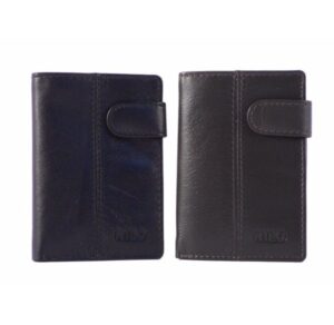 Cartera Billetero de piel para hombre con tarjetero y cierre correilla