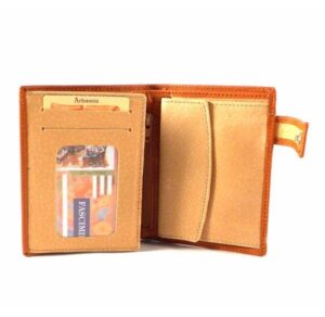 Billetera piel Nilo con monedero y cremallera con cierre de broche