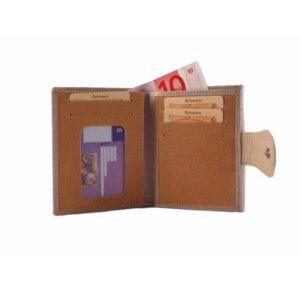 Billetero pequeño para mujer en piel Nilo color beis o verde