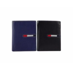 Cartera de piel hombre en colores marrón negro azul o rojo