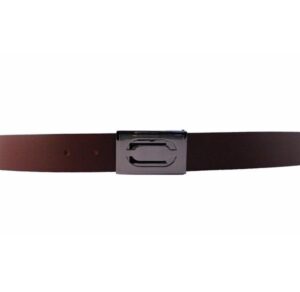 Cinturón de piel caballero ancho con hebilla de chapa