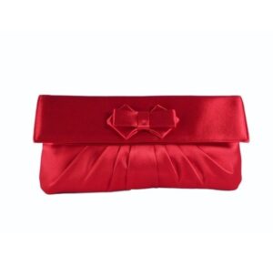 Cartera de cóctel Victoria Delef raso con detalle de lazo