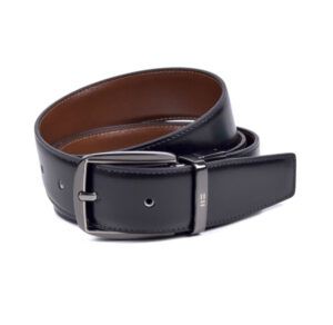Cinturón reversible de piel  MIGUEL BELLIDO negro – cuero