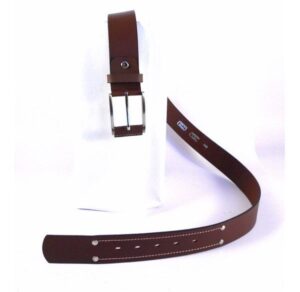 Cinturón piel sport con pespuntes