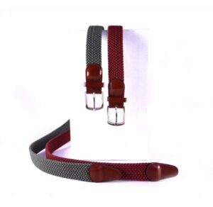 Cinturón elastico trenzado Nilo verde militar