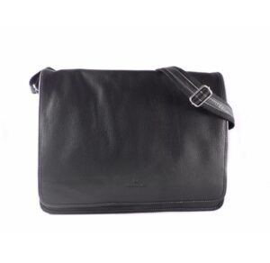 Cartera piel auténtica tipo messenger Hexagona