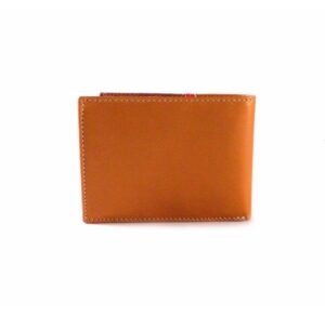 Billetera piel Nilo americana sin cierre con monedero en colores camel