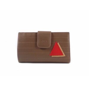 Billetera piel Nilo mediana triángulos para mujer