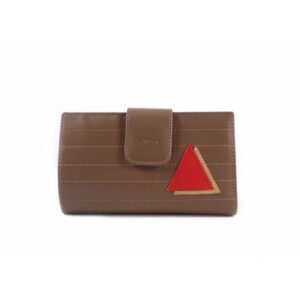 Billetera piel Nilo mediana triángulos