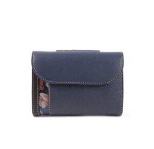 Billetera pequeña piel Nilo flores print para mujer