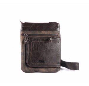 Bandolera hombre plana Matties con cremalleras