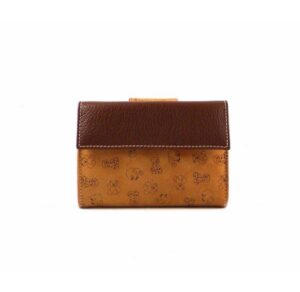 Cartera de piel pequeña Nilo con estampado de animales para mujer