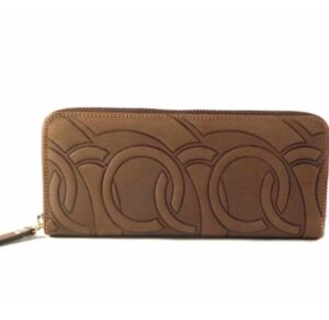 Cartera alargada tipo bade en piel de ciervo print