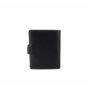 Cartera Nilo en piel de ciervo con monedero y broche de 8 cm.