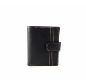 Cartera Nilo en piel de ciervo con monedero y broche de 8 cm.