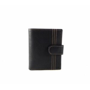 Cartera Nilo en piel de ciervo con monedero y broche de 8 cm.