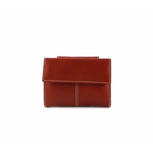 Cartera billetera de mujer en piel Nilo de tamaño mini caoba