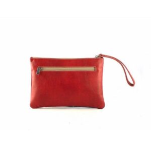 Neceser para mujer en piel Nilo en combinación de rojo, azul y blanco