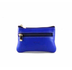 Monedero de cremallera unisex en piel