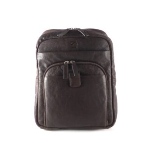 Mochila hombre piel para tablet 10,2″ color marrón