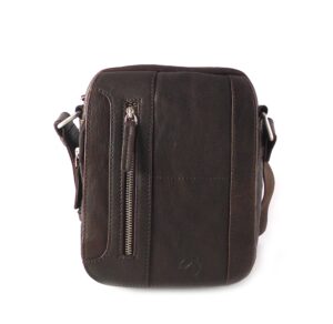 Bolso hombre piel Matties con solapa color marrón
