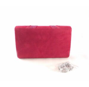 Cartera de mano E.Ferri rosa fucsia con lazada