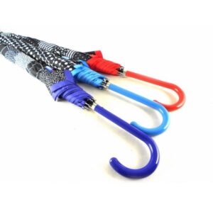 Paraguas largo mujer Bisetti color rojo, azul y azul marino