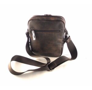 Bolso bandolera hombre Matties Bags nylon combinado color marrón