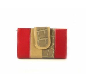 Cartera pequeña piel mujer Nilo combinada con monedero de cremallera