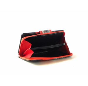 Billetera para mujer grande en piel Nilo serpiente print con monedero de cremallera