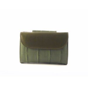 Billetera de Piel pequeña para Mujer NILO Coco Print Verde