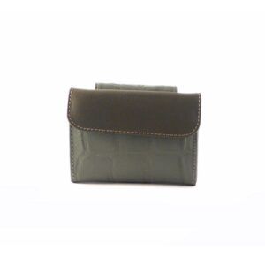 Billetera De Piel mini Para Mujer NILO Coco Print Verde