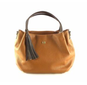 Bolso boho doble asa de mano en piel auténtica LB cuero