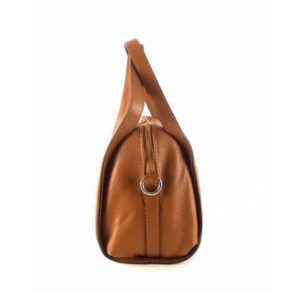 Bolso de mano dos asas en PIEL auténtica color cuero