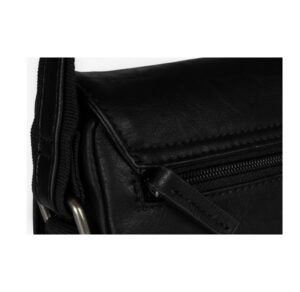 Bolso bandolera para hombre Matties Bags negro con solapa