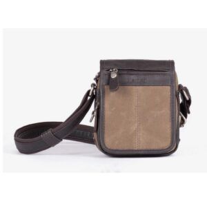 Bandolera hombre pequeña Matties Bags con solapa marrón