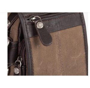 Bandolera hombre pequeña Matties Bags con solapa marrón