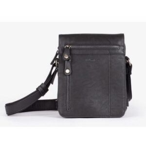 Bolso bandolera para hombre Matties Bags negro con solapa