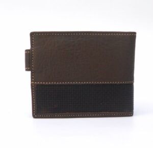 Cartera para hombre en piel con monedero y cierre de broche