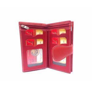 Cartera mediana para mujer en piel Nilo print ositos con monedero de cremallera