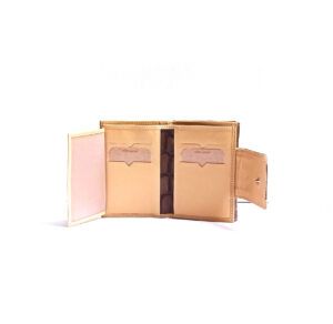 Cartera de piel mujer pequeña NILO coco print marrón brillo