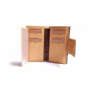 Cartera de piel mujer mediana NILO coco print marrón brillo