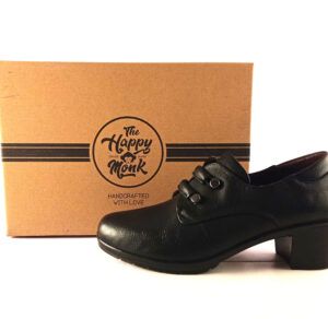 Zapatos de tacón medio abotinados HAPPY MONK negro