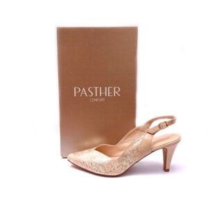 Zapatos de salón PASTHER beige y oro tornasol