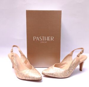 Zapatos de salón PASTHER beige y oro tornasol