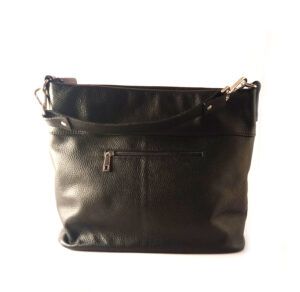 Bolso de hombro LB en piel legítima color negro