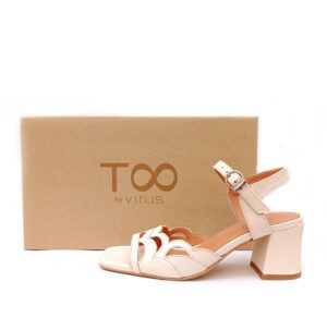 Sandalias de tacón ancho Too by Virus con pulsera al tobillo