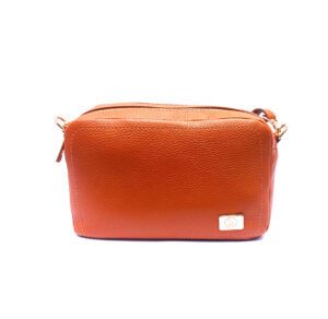 Bandolera en piel doble compartimento cuero